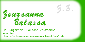 zsuzsanna balassa business card